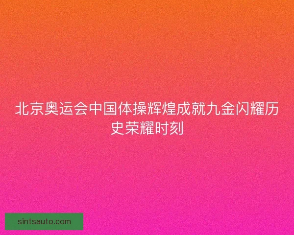北京奥运会中国体操辉煌成就九金闪耀历史荣耀时刻